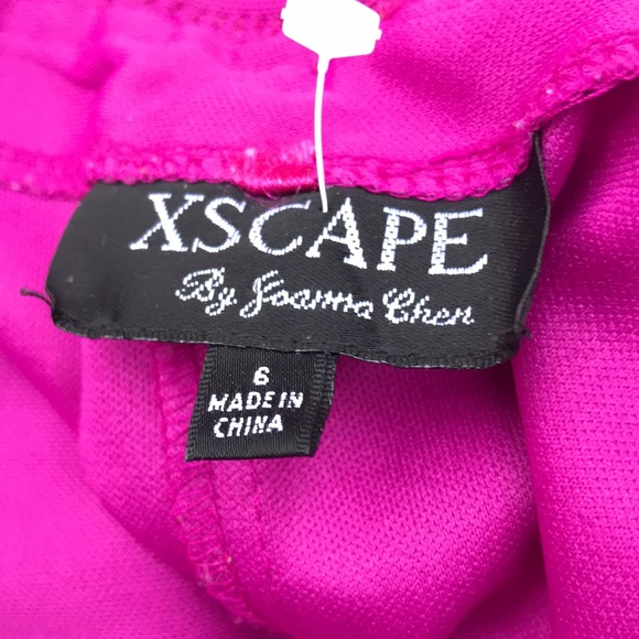 Exquisite Joanna Chen Fuschia one shoulder maxi dress size 6 prom wedding - Picture 8 of 8